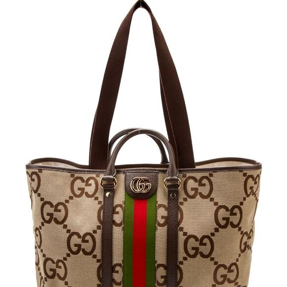 Gucci Web Jumbo GG Mongram Tote Bag - Picture 5 of 9
